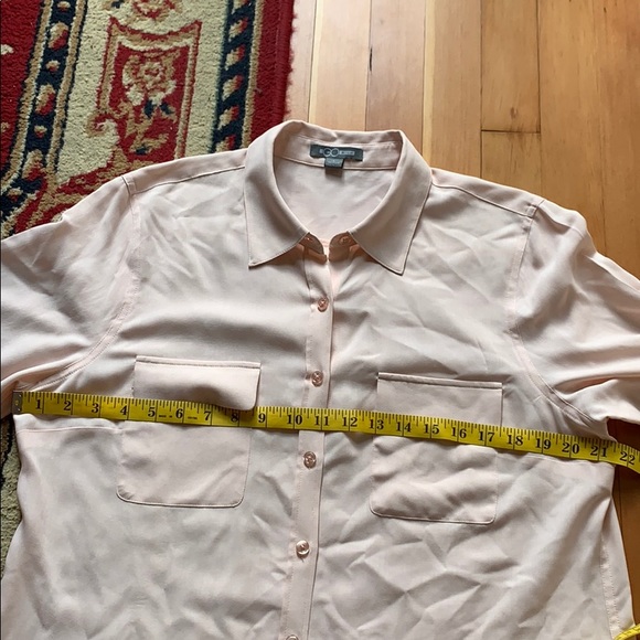 GO Silk Blush Pink Button Up Blouse - Picture 8 of 12